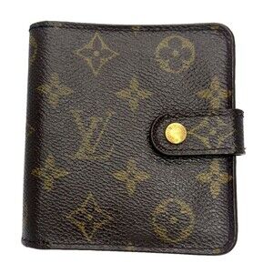 Authentic Louis Vuitton Monogram Compact Zip Bifold Wallet Made in Spain